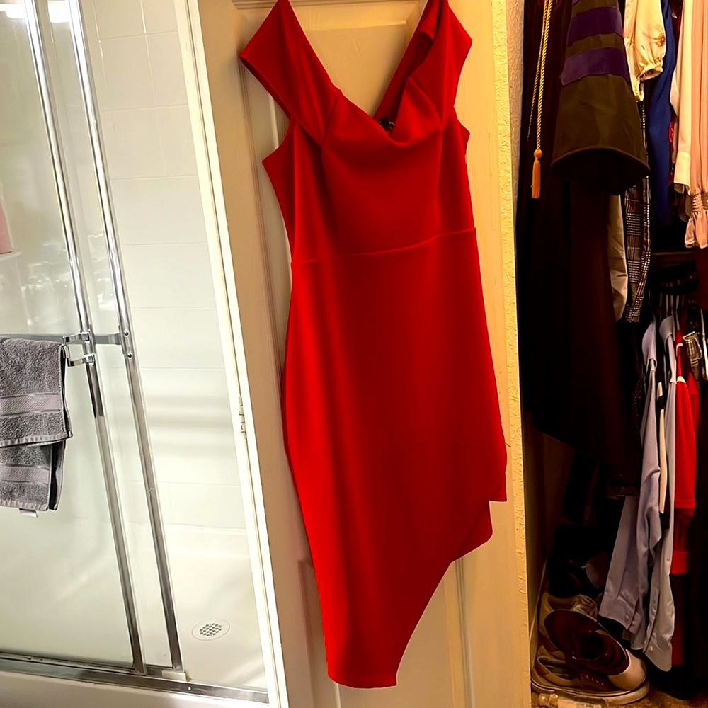 Red fashion nova cocktail dress